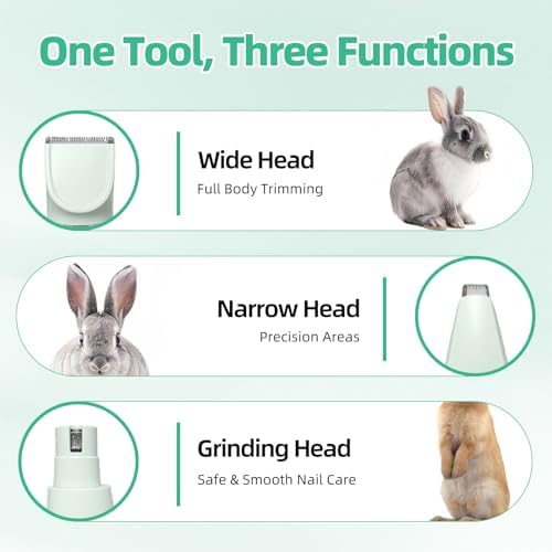 Lyrzzey low noise rechargeable pet trimmer with adjustable trimming combs