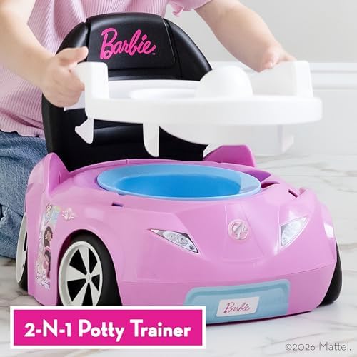 Top down view of Barbie potty with detachable bowl