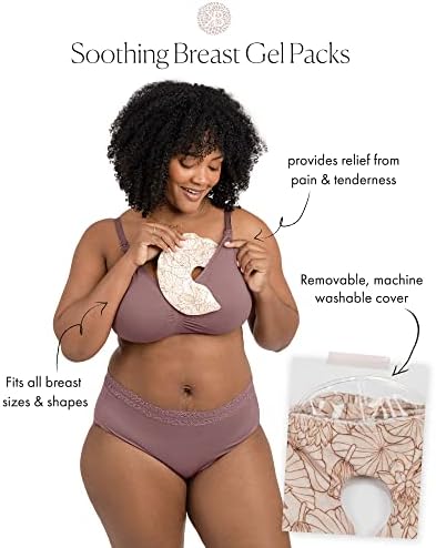 Kindred Bravely breast gel packs showing floral fabric covers