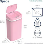 Ninestars motion sensor trash can side profile