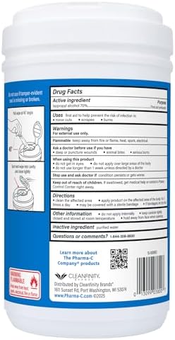 Large durable IPA wipes for first aid antiseptic wound cleaning