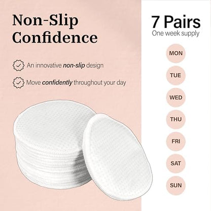 Close up of soft organic cotton texture on Azollia nursing pads
