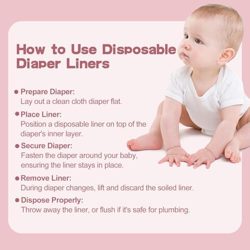 Close up of 400 sheets bamboo diaper liners