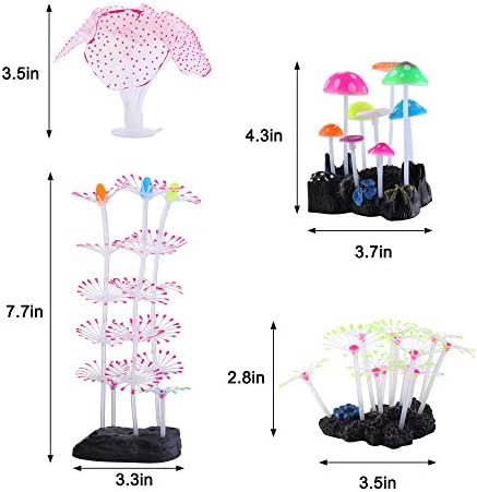 Multi-color branch coral and strip coral aquarium set
