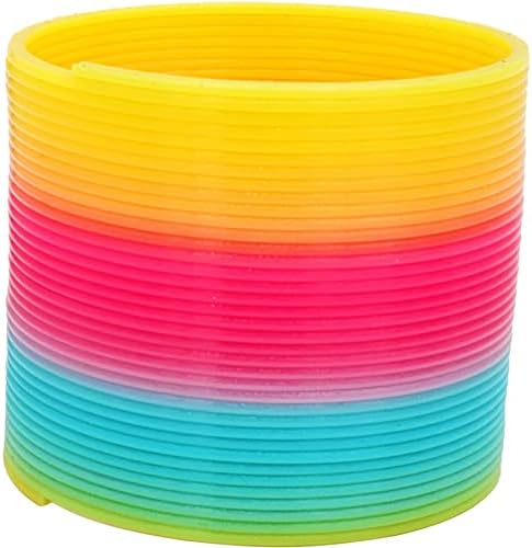 Authentic USA imported kids sensory fidget spring package close up highlighting multicolor design