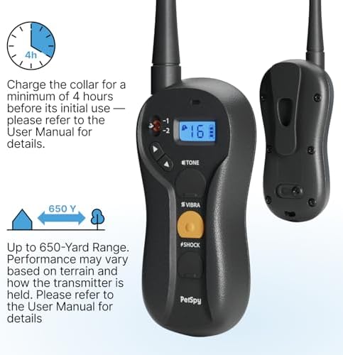 PetSpy dog collar showing adjustable contact points