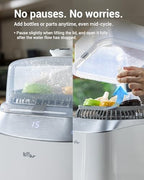 Side view of Bear Bottle Washer Pro display and controls