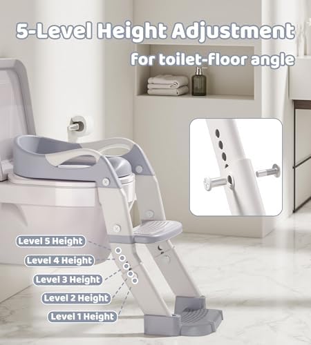 MantisFist multi functional three in one potty seat adjusted to western toilet setup view