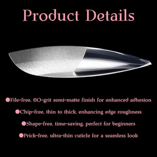 48 pieces of almond shaped gel nail tips for nail art