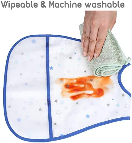 Norinori toddler bib reverse side displaying the soft 100 percent cotton comfort backing fabric