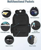 Mancro water resistant backpack back panel and padded shoulder straps