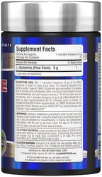 Unflavored fermented amino acid powder texture close up