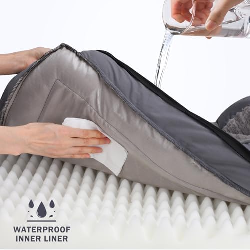 INVENHO Orthopedic Dog Beds Large Sized, XL Washable Dog Sofa with Egg-Crate Foam, Waterproof Lining and Non-Skid Bottom - Image 4