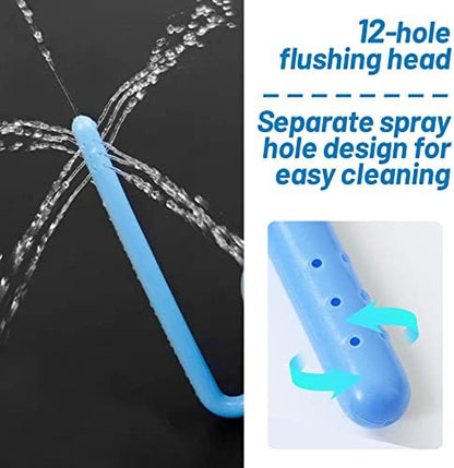 Soft squeezable ostomy pouch washer for personal hygiene care.