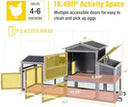 Aivituvin mobile animal hutch interior living space and wire mesh