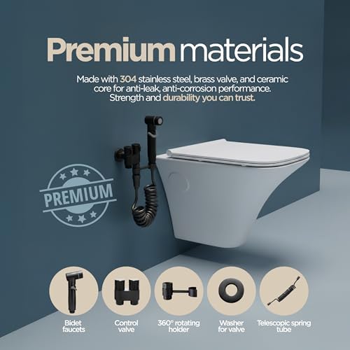Aqua Earth bidet sprayer packaging and included accessories