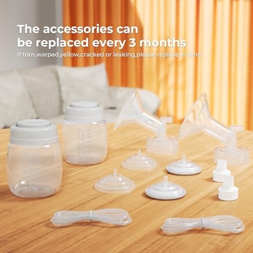 Hranio Bisphenol A free breast pump shield kit showing precise 17 millimeter sizing measurement