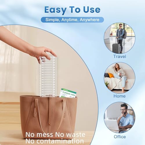 Oniadba Fungal Nail Treatment Swabs showing the snap and release application mechanism.