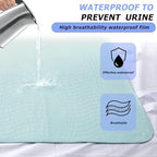 Side profile showing 4-layer absorbent technology of bed pad