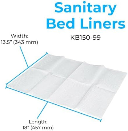 Koala Kare sanitary bed liners packaging for commercial use