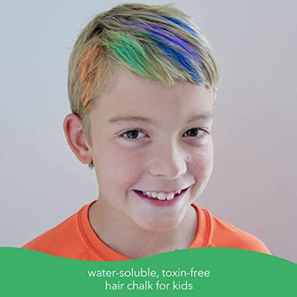 Children displaying bright temporary highlights using water soluble hair chalk
