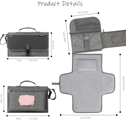 Kopi Baby infant travel station fully unfolded showcasing the waterproof mat and cushioned head support pillow