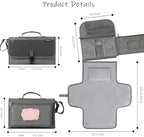 Kopi Baby infant travel station fully unfolded showcasing the waterproof mat and cushioned head support pillow