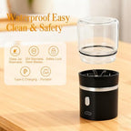 Rechargeable tablet grinder with green indicator light activated by one touch button