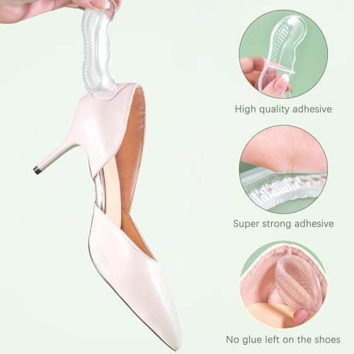 Four pairs of Calkkrer silicone shoe inserts for men and women