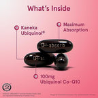 Jarrow Ubiquinol 100 mg high absorption capsules close up view