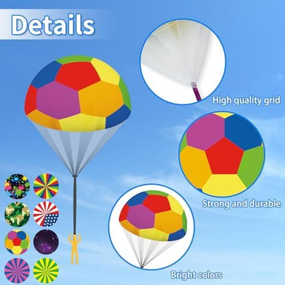 The eight different vibrant pattern designs including rainbow and starry sky