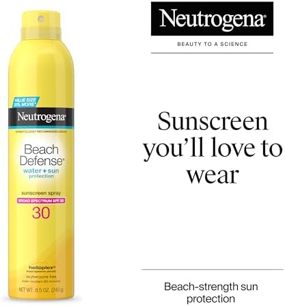 Water resistant sunscreen with Helioplex technology for swimming and sports