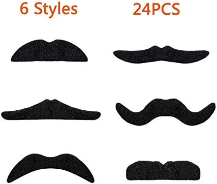 LuckyStar365 self adhesive fake mustaches being peeled for application