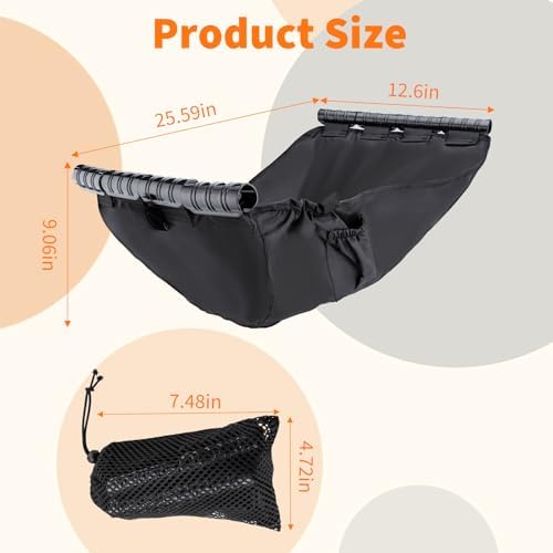 Side profile of Fevbcnrj hammock in a wagon stroller