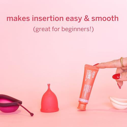 Plant-based water-based lubricant for menstrual discs and cups.
