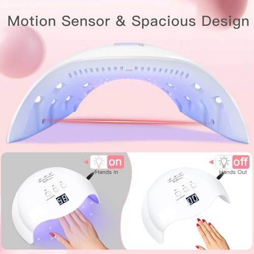 LKE nail polish dryer with bottom plate removed for pedicure use