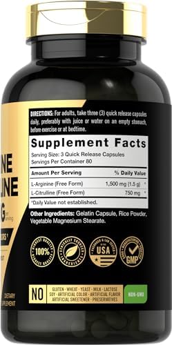 Carlyle supplement bottle side label showing ingredients