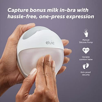 Hands free silicone breast pump inside bra placement demonstration