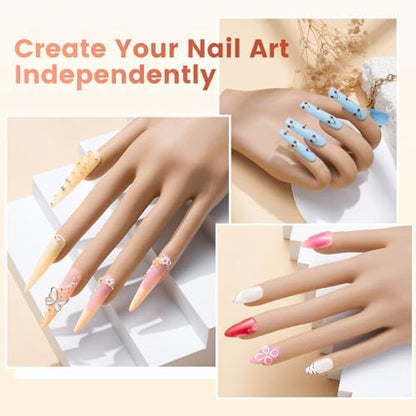 Flexible silicone mannequin hand for nail training