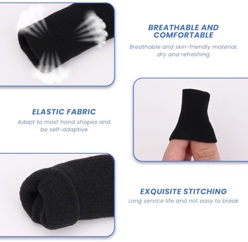 Breathable knitted finger protectors for gaming and typing strain