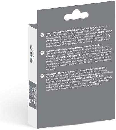 Genuine Medela breast pump replacement parts package containing two clear silicone O-rings.
