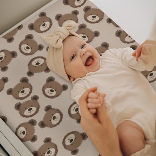 ZoUbqchY neutral boho baby changing pad cover elastic pocket detail