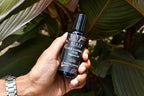 Lifestyle shot of Nuvana Silk Saffron Noir fragrance oil