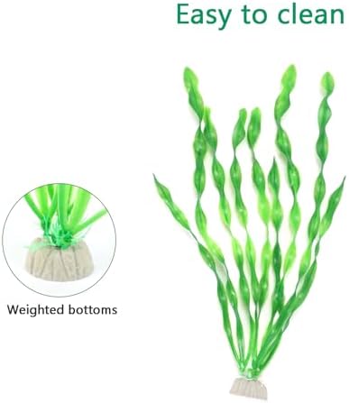 AQUANEAT 11.75 Inch fake green accessories showing the weighted ceramic base anchor
