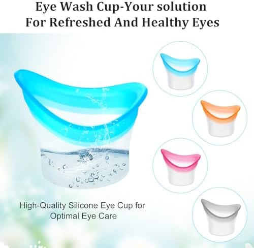 Ergonomic portable eye cleaner cups for soothing tired eyes