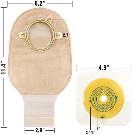 Two piece stoma care system showcasing the secure snap closure mechanism