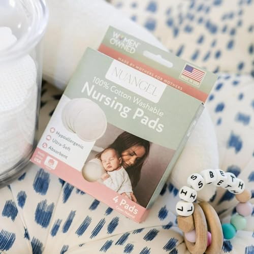 NuAngel nursing pads 4 pack flat lay view