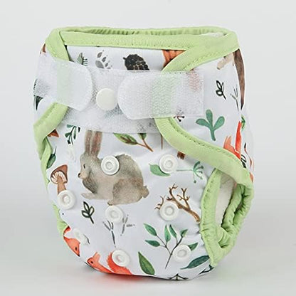 Sigzagor baby nappy cover showing interior waterproof PUL fabric