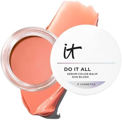 IT Cosmetics Do It All Serum Color Balm Sun Cream Blush And Bronzer Sunlit 10 front view showcasing the packaging.