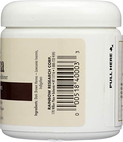 Rainbow Research Henna hair color and conditioner label details